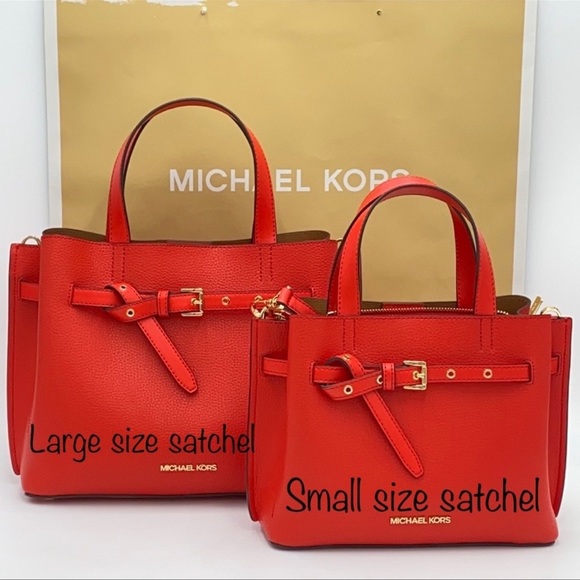 MICHAEL KORS EMILIA SMALL SATCHEL DARK SANGRIA - Picture 16 of 16